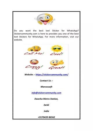 do you want the best text sticker for whatsapp