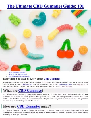the ultimate cbd gummies guide 101