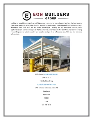 General Contractor | Egnbuilders.com