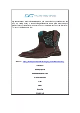Stylish Women's Work Boots for Sale Australia | Delailagi.com
