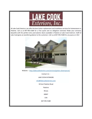 at lake cook exteriors we offer the best gutter