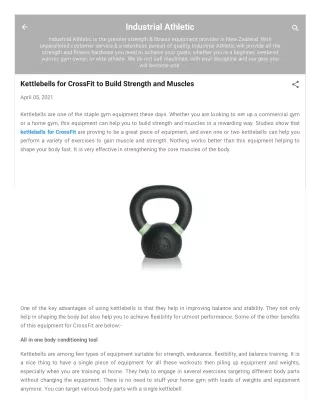 Kettlebells for CrossFit to Build Strength and Muscles