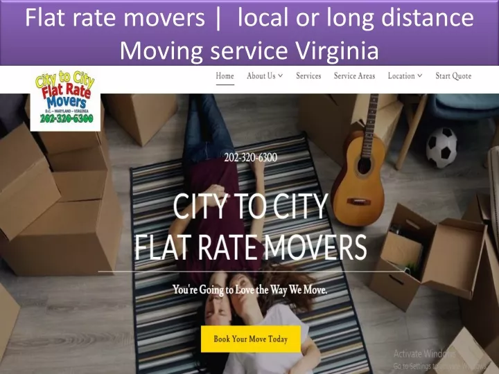 flat rate movers local or long distance moving service virginia