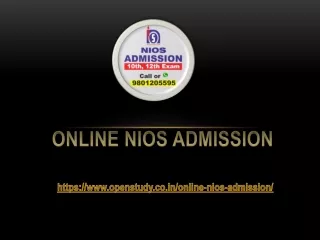 Online NIOS Admission