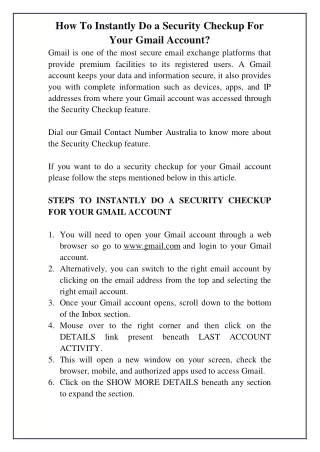 how to instantly do a security checkup for your