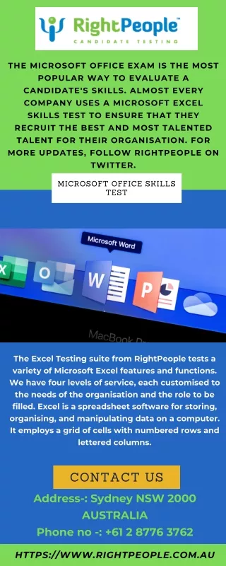 the microsoft office exam is the most popular