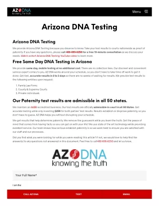 Dna Testing In Phoenix Az