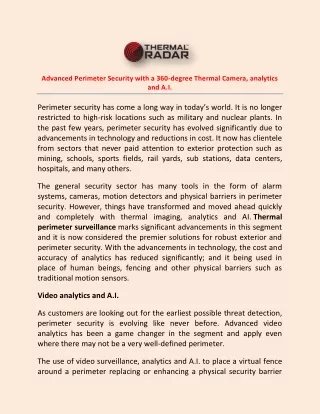 advanced perimeter security with a 360 degree