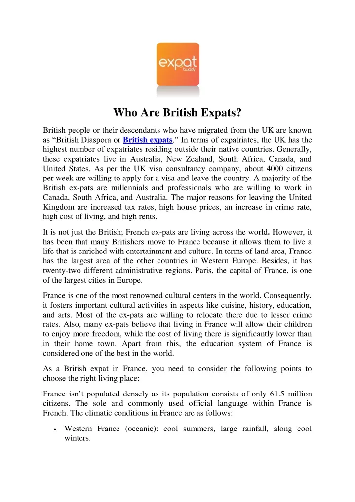 who are british expats
