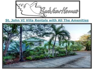 St. John VI Villa Rentals with All The Amenities