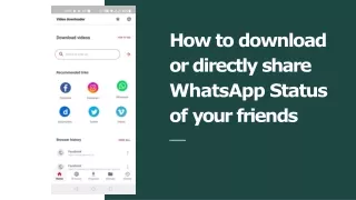 how to download or directly share whatsapp status