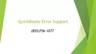 quickbooks error support