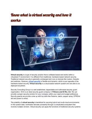 know wha i virtua securit an how i work