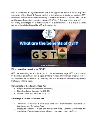 gst is considered a single tax reform this