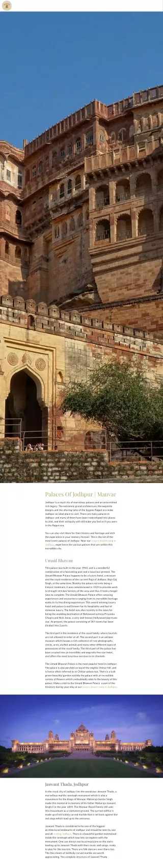 Palaces Of Jodhpur | Manvar
