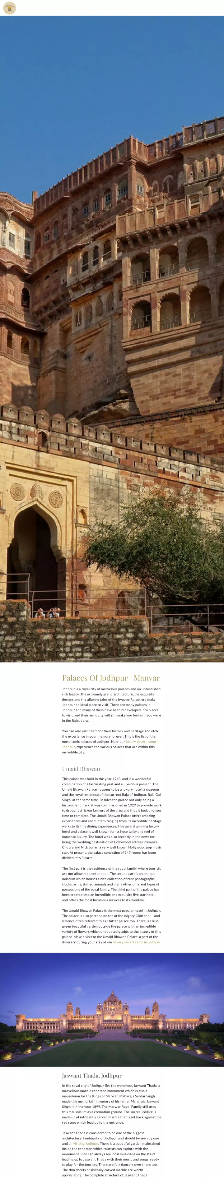 palaces of jodhpur manvar