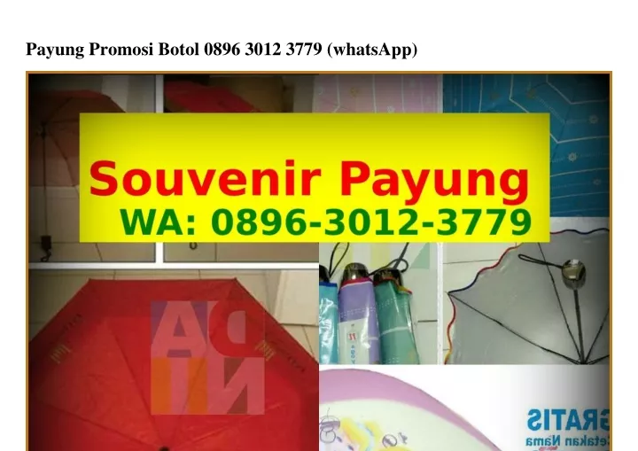 payung promosi botol 0896 3012 3779 whatsapp
