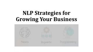 NLP Strategies for Growing Your Business
