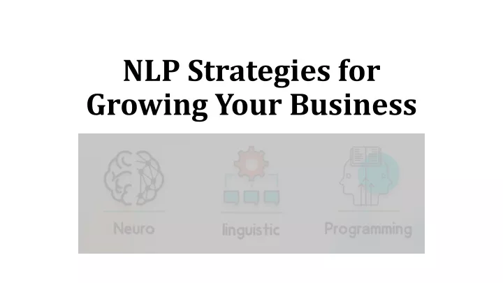 nlp strategies for growing your business