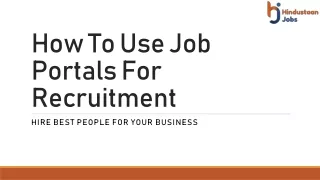 how to use job portals for recruitment