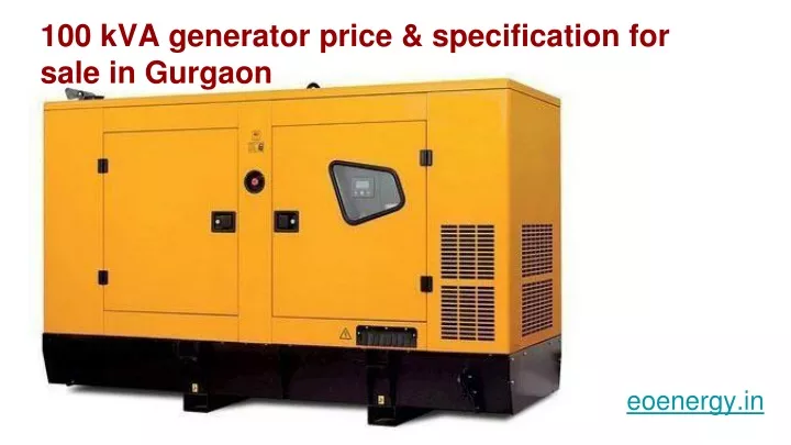 100 kva generator price specification for sale