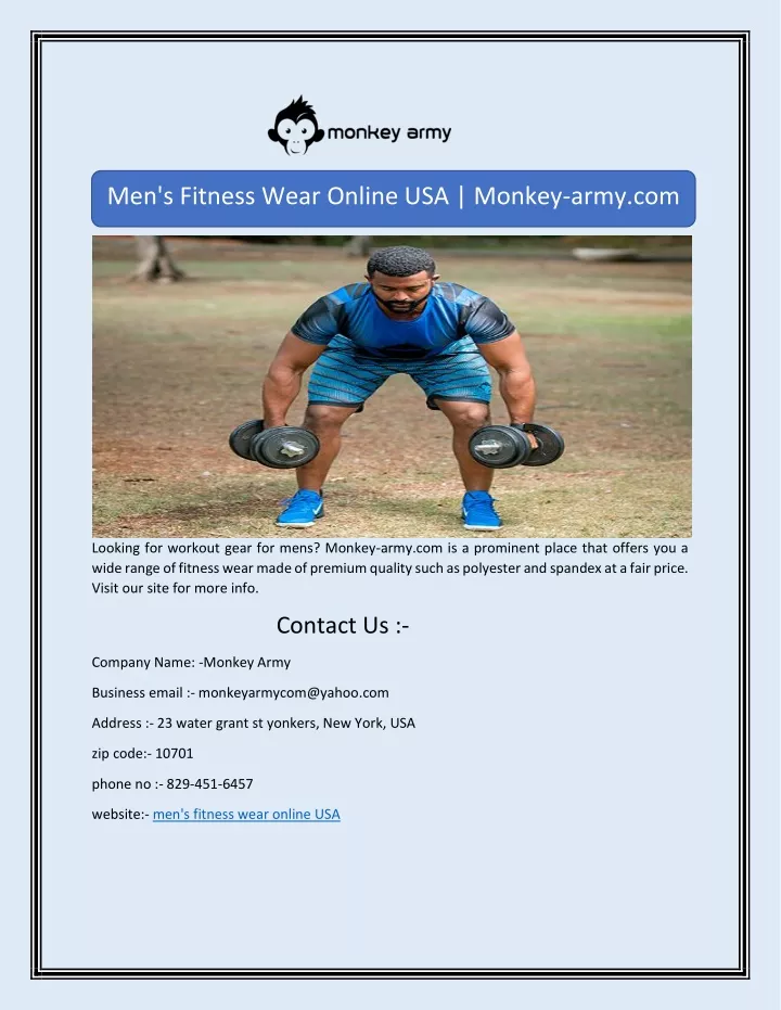 men s fitness wear online usa monkey army com