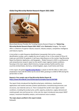 global dog microchip market research report 2021