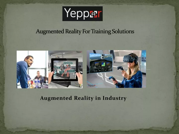 augmented reality for training solutions