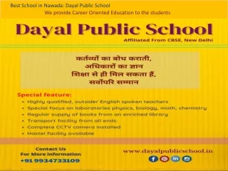 Best School in Nawada: Dayal Public School