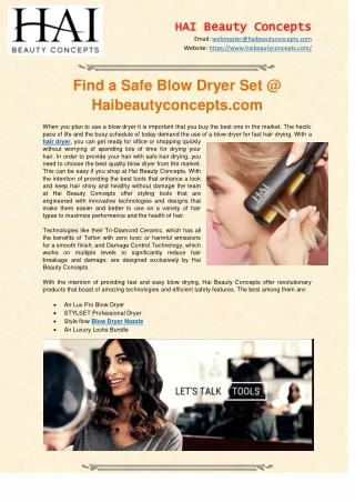 Blow Dryer Set