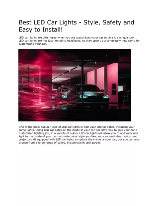 best led car lights style safety and easy
