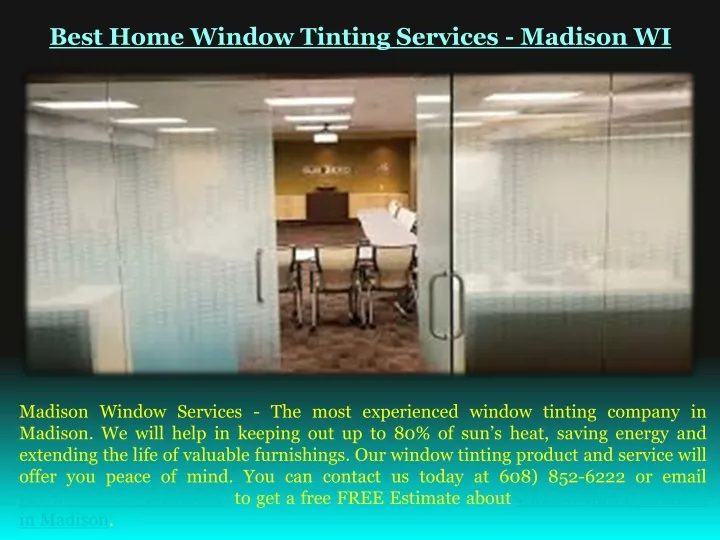 best home window tinting services madison wi