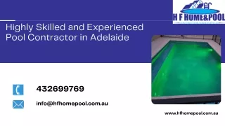 Highly Skilled and Experienced Pool Contractor in Adelaide