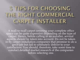 carpet installation companies