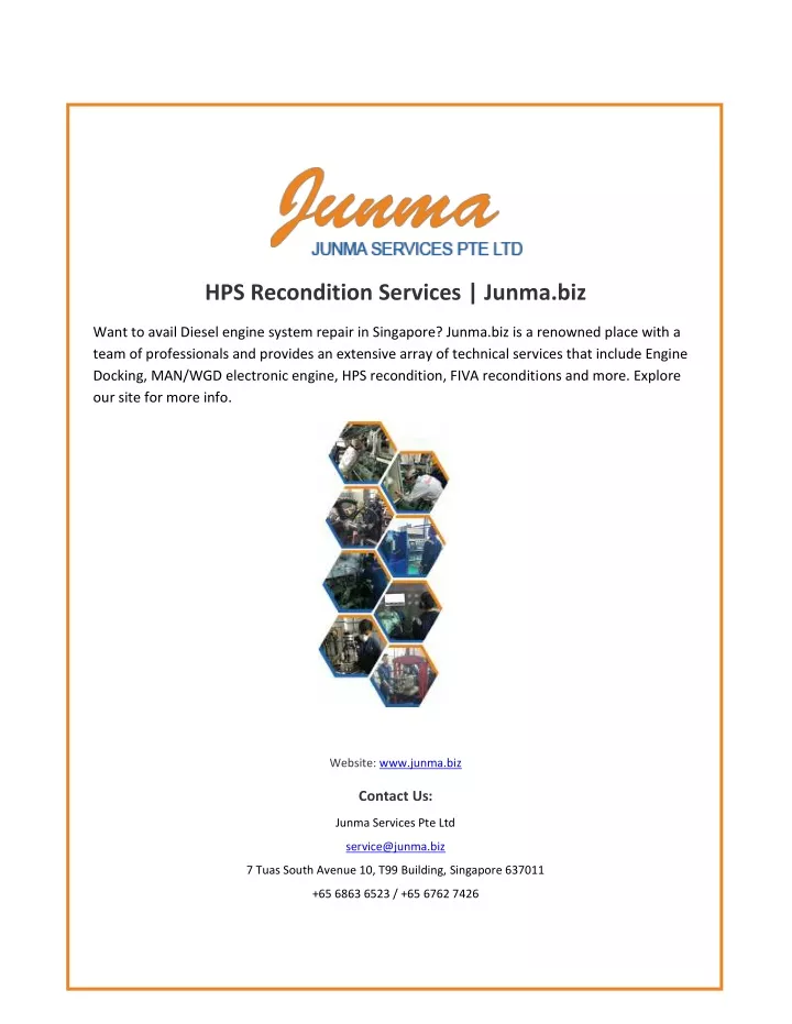 hps recondition services junma biz