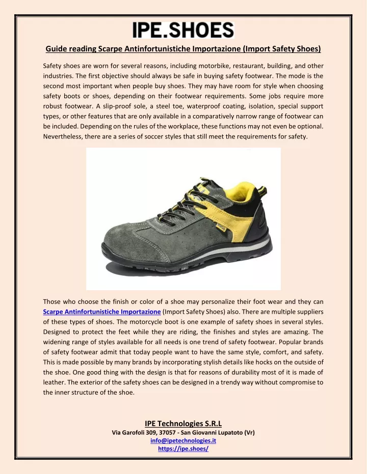 guide reading scarpe antinfortunistiche