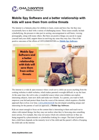 mobile spy software and a better relationship