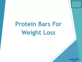 Protein Bars For Weight Loss