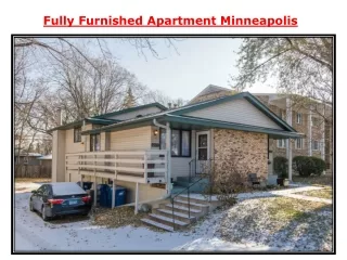 Fully Furnished Apartment Minneapolis