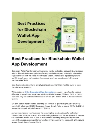 best practices for blockchain wallet