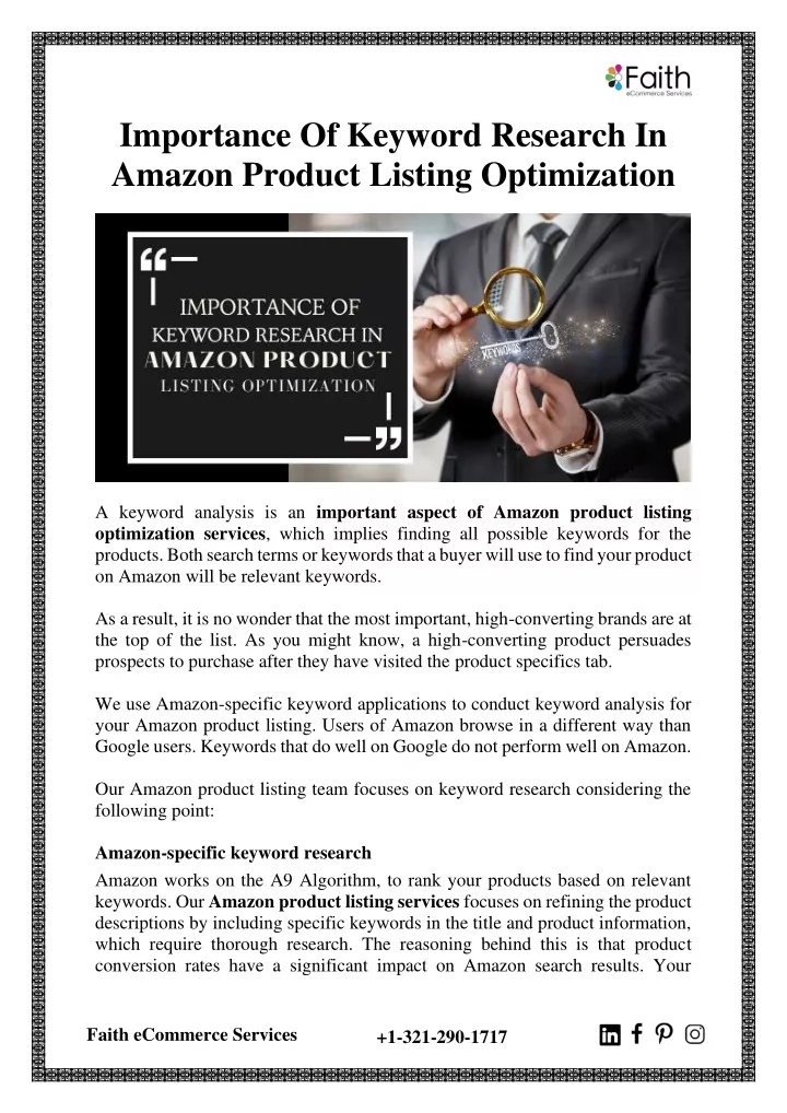 importance of keyword research in amazon product