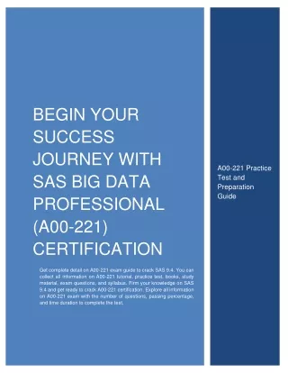 begin your success journey with sas big data