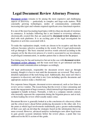legal document review attorney process