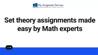 set theory assignments made easy by math experts