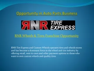 Opportunity in Auto Parts Business