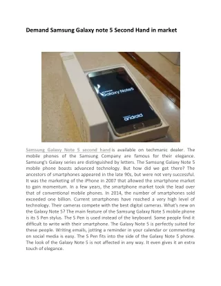 demand samsung galaxy note 5 second hand in market