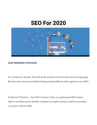 seo for 2020