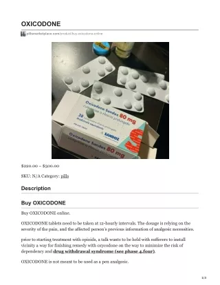 oxicodone