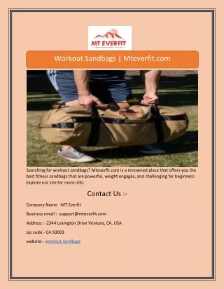 workout sandbags mteverfit com