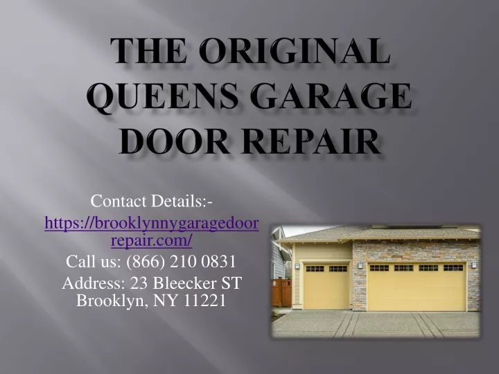 the original queens garage door repair